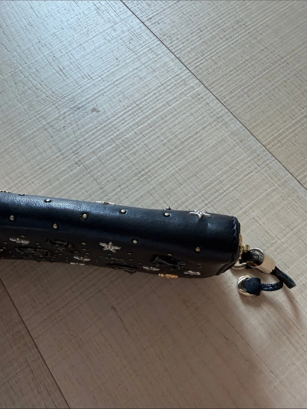 NEW Jimmy Choo Black Zodiac Charm Wallet
